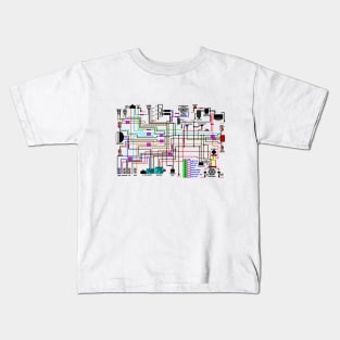 Motorbike Wiring Diagram Kids T-Shirt